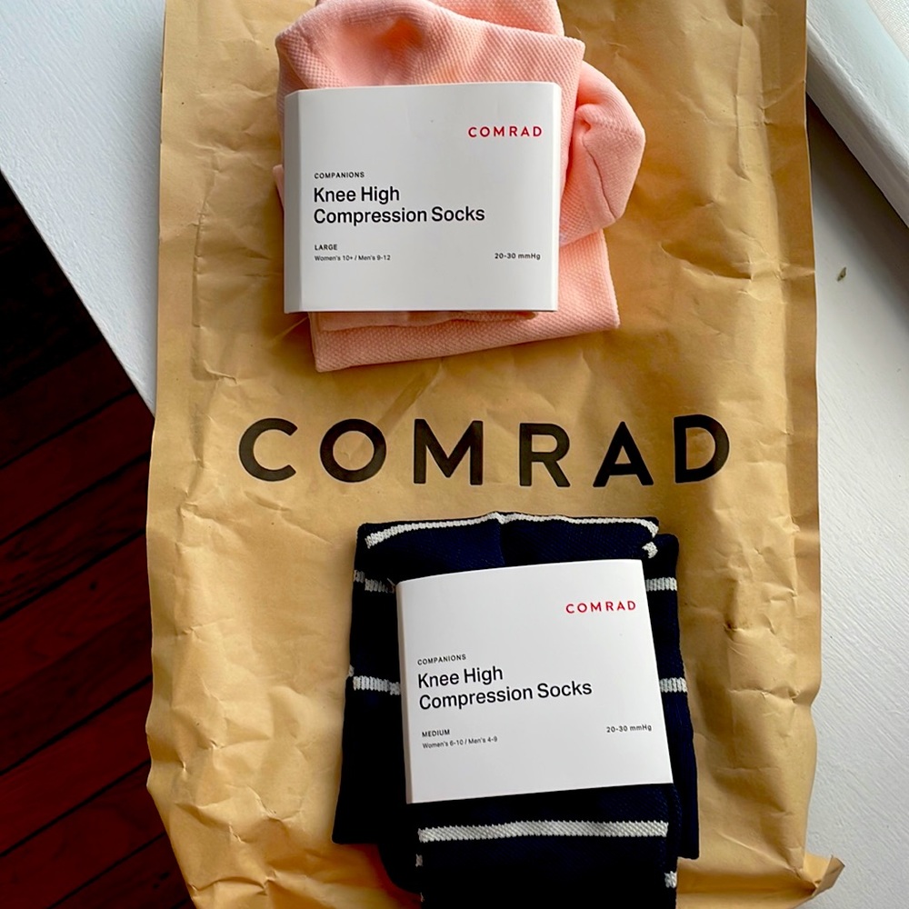 NWT Comrad compression socks (set of two pairs, M and L)